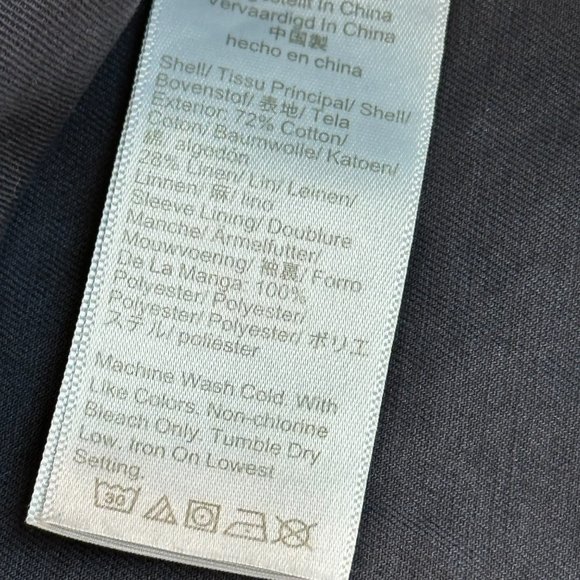 Wallace and Barnes Chore Blazer Slim Fit Cotton Linen Blend Navy Blue Size - Picture 10 of 12